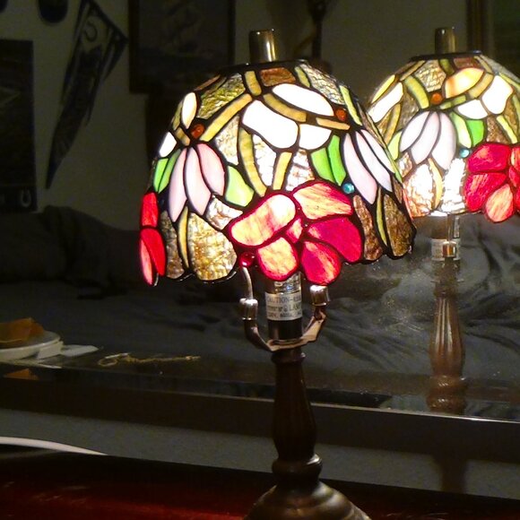 Stained Glass Fruit Table Lamp Thomas Pacconi Classics Certified 12" Art Light
